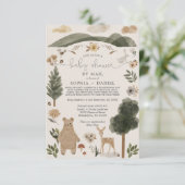 Boho Woodland Baby shower per post Kaart (Staand voorkant)