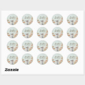 Boho Woodland Baby shower Ronde Sticker (Vel)