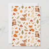 Boho Woodland Baby Shower | Rustic Forest Animals Kaart (Achterkant)