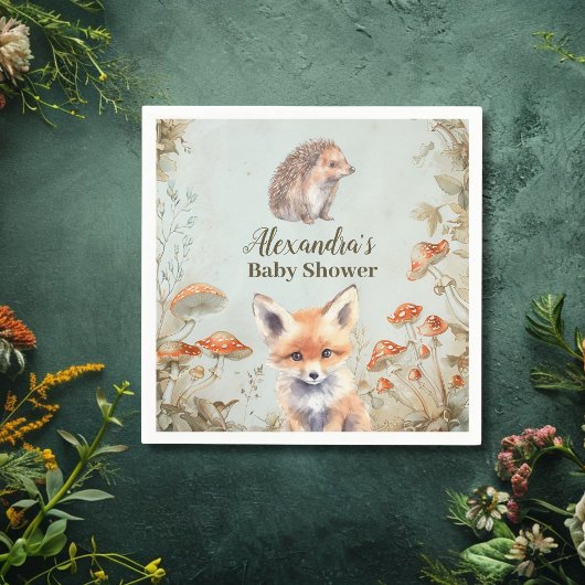 Boho Woodland Baby shower Servet