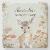 Boho Woodland Baby shower Stenen Onderzetter (Voorkant)