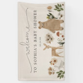 Boho Woodland Baby shower Welcome Banner (Verticaal)