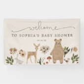 Boho Woodland Baby Shower Welkom Banner (Horizontaal)