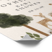 Boho Woodland Baby shower Welkomstteken Poster (Hoek)