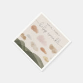 Boho Woodland Baby Sprinkle Cocktail Servet Modern (Hoek)