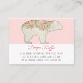 Boho Woodland Beer Baby Girl Shower Diaper Raffle Informatiekaartje (Voorkant)