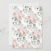 Boho Woodland Beer & Bloemen Baby shower Kaart (Achterkant)