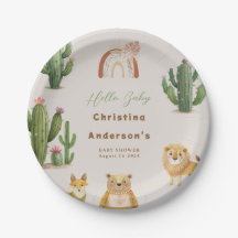 Boho Woodland Beer Lion Fox Cactus Baby shower