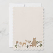 Boho Woodland Boy Verjaardagsfeest Kaart (Achterkant)