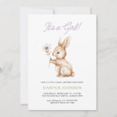 Boho Woodland Bunny Baby shower Kaart (Voorkant)