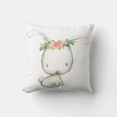 Boho Woodland Bunny Rabbit Baby Nursery Pillow Kussen (Voorkant)