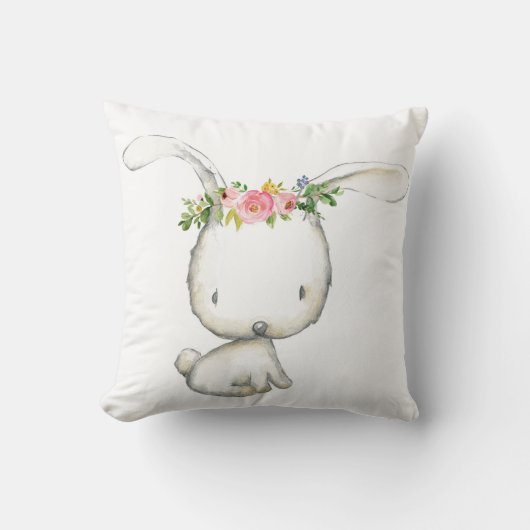 Boho Woodland Bunny Rabbit Baby Nursery Pillow Kussen (Voorkant)