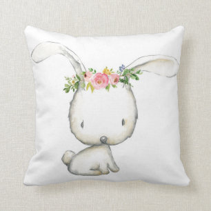 Boho Woodland Bunny Rabbit Baby Nursery Pillow Kussen