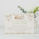 Boho Woodland Critters Baby shower Kaart (Staand voorkant)