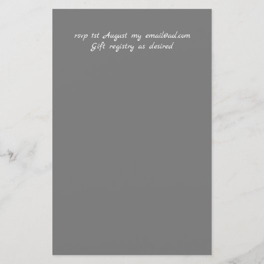 Boho Woodland Deer Floral Budget Wedding Invites (Achterkant)