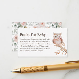 Boho Woodland Dieren Baby Shower Boeken voor Baby Informatiekaartje
