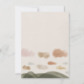 Boho Woodland Drive-By Baby shower Uitnodiging Kaa (Achterkant)