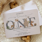 Boho Woodland eerste verjaardag Kaart