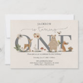 Boho Woodland eerste verjaardag Kaart (Voorkant)