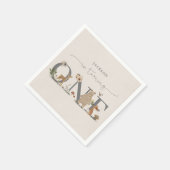 Boho Woodland eerste verjaardag Servet (Hoek)