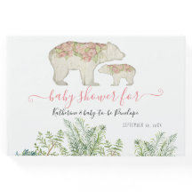 Boho Woodland Floral Beer Fern Foliage Baby Girl