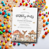 Boho Woodland Forest Animals 8e verjaardagsfeest Kaart
