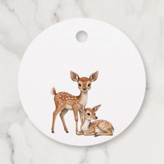 Boho Woodland Forest Animals Baby shower Bedankjes Labels (Achterkant)