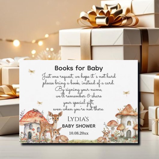 Boho Woodland Forest Animals Baby shower Informatiekaartje