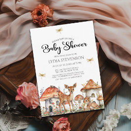 Boho Woodland Forest Animals Baby shower Kaart