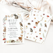 Boho Woodland Forest Animals Baby shower Kaart