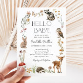 Boho Woodland Forest Animals Baby shower Kaart
