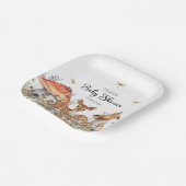 Boho Woodland Forest Animals Baby shower Papieren Bordje (Gebogen)