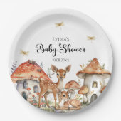 Boho Woodland Forest Animals Baby shower Papieren Bordje (Voorkant)