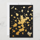 Boho Woodland Forest Animals Metallic Baby shower Kaart (Achterkant)