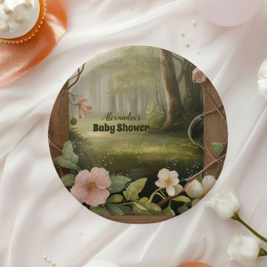 Boho Woodland Forest Baby shower Papieren Bordje