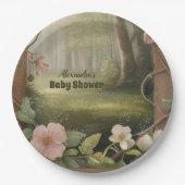 Boho Woodland Forest Baby shower Papieren Bordje (Voorkant)