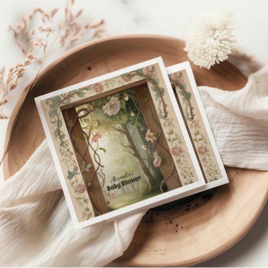 Boho Woodland Forest Baby shower Servet