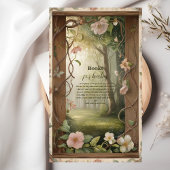 Boho Woodland Forest Boeken voor Baby Informatiekaartje