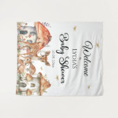 Boho Woodland Forest Dieren Baby Shower Welkom Wandkleed (Voorkant (horizontaal))