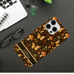 Boho Woodland Forest Paddenstoelen Herfstkleure iPhone 15 Pro Max Hoesje