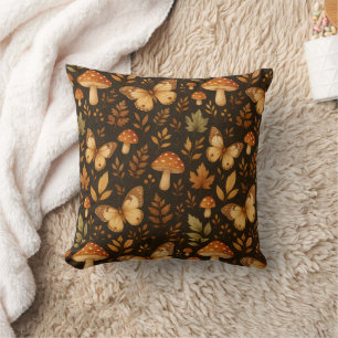 Boho Woodland Forest-paddenstoelen   Valkleuren Kussen
