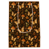 Boho Woodland Forest-paddenstoelen | Valkleuren Medium Cadeauzakje (Achterkant)