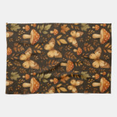 Boho Woodland Forest-paddenstoelen | Valkleuren Theedoek (Horizontaal)