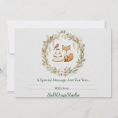 Boho Woodland Fox Small Business Thank You Card Bedankkaart (Achterkant)