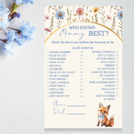 Boho Woodland Fox, wie kent mama het beste spel Flyer