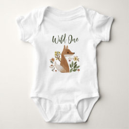 Boho Woodland Fox Wild One Baby Body   Romper