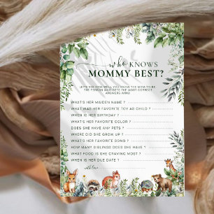Boho Woodland Greenery Wie kent mama beste spel