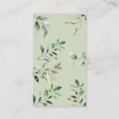 Boho Woodland groen Dieren Luier Raffle Kaart (Achterkant)