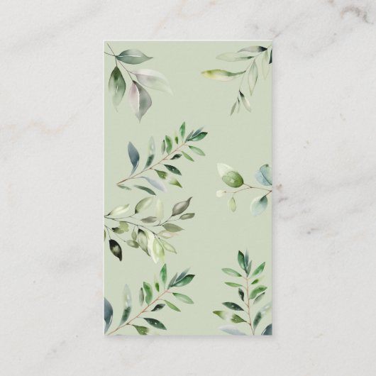 Boho Woodland groen Dieren Luier Raffle Kaart (Achterkant)