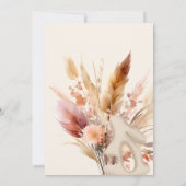 Boho Woodland Herfst Pompoen Meisje Baby shower Kaart (Achterkant)